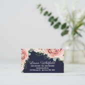 名刺ジオグラフィティカルガーデンバラアネモネネイビー 名刺 (スタンド正面)