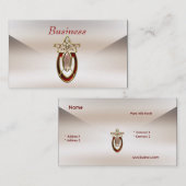 名刺ジザゴクリームシルクアールヌーボー 名刺 (正面/裏面)