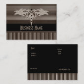 名刺ジザゴブラック金ゴールドビエージュアールデコ 名刺 (正面/裏面)