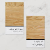名刺ジャジーシンプル木目大工 名刺 (正面/裏面)