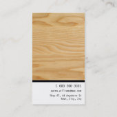 名刺ジャジーシンプル木目大工 名刺 (裏面)