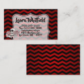 名刺スカルバラゴシックレッドブラック 名刺 (正面/裏面)