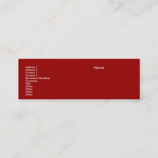 名刺スキニー スキニー名刺 (正面)