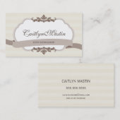 名刺スタイリッシュエレガントアイボリー 名刺 (正面/裏面)