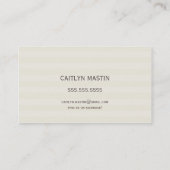 名刺スタイリッシュエレガントアイボリー 名刺 (裏面)