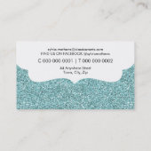 名刺スタイリッシュグリッターキラキラ淡い色のイ 名刺 (裏面)