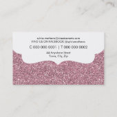 名刺スタイリッシュグリッタースパーク淡い色のピンク 名刺 (裏面)