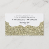 名刺スタイリッシュグリッター金ゴールドピンク 名刺 (裏面)