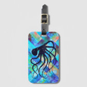 名刺スロットが付いているタコ2の荷物のラベル ラゲッジタグ (正面縦)