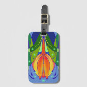 名刺スロットが付いているチューリップの荷物のラベル ラゲッジタグ (正面縦)