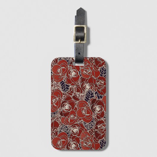 名刺スロット付き美しい荷物タグ ラゲッジタグ (正面縦)