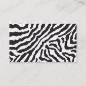 名刺ゼブラはっきりしたパターン白黒 名刺 (裏面)