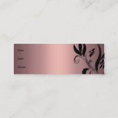 名刺ソフトピンクブラックフローラスキニー スキニー名刺 (裏面)