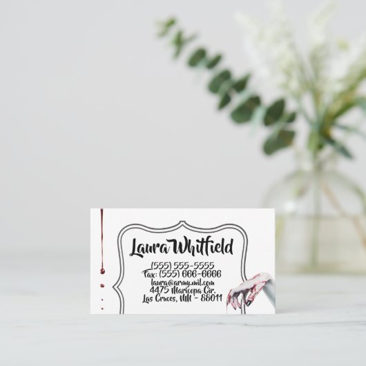 名刺ゾンビ血液吸血鬼ゴシック 名刺 (スタンド正面)