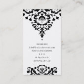 名刺ダマエレガントススタイリッシュ白黒 名刺 (裏面)