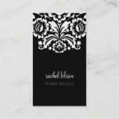 名刺ダマスタイリッシュスエレガントブラック 名刺 (裏面)