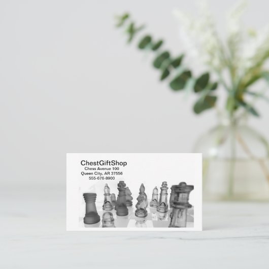 名刺チェスの画像。 名刺 (スタンド正面)