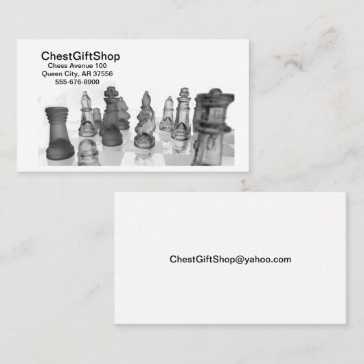 名刺チェスの画像。 名刺 (正面/裏面)