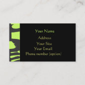 名刺テファンキーンプレート 名刺 (裏面)