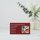 名刺テンプモダンレートの自動詳細 名刺 (スタンド正面)