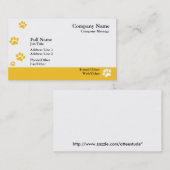 名刺テンプレートの印刷（黄色） 名刺 (正面/裏面)