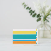 名刺テンプレートはっきりしたカラフルストライプ 名刺 (スタンド正面)