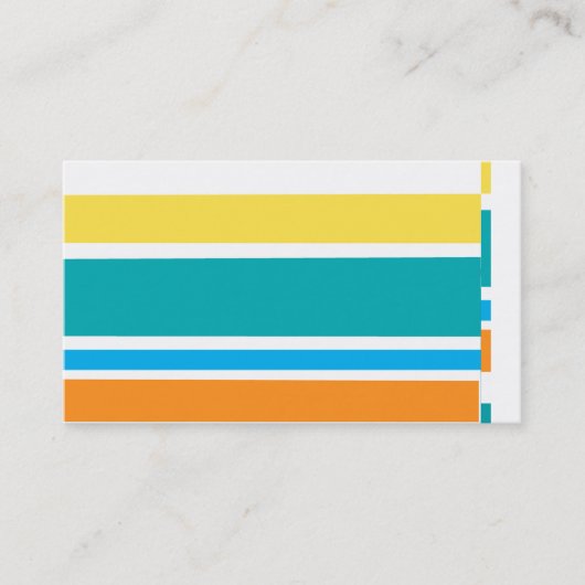 名刺テンプレートはっきりしたカラフルストライプ 名刺 (正面)