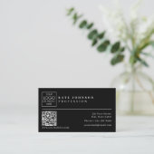 名刺テンプレートカスタムロゴ写真QRコード 名刺 (スタンド正面)