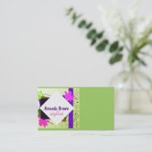 名刺テンプレートカラフルお洒落ー 名刺 (スタンド正面)