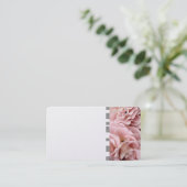 名刺テンプレートバラ花びらオンsilver紙 名刺 (スタンド正面)