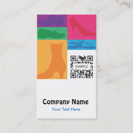 名刺テンプレート小売靴 名刺 (正面)