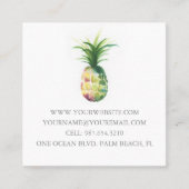 名刺テンプレート水彩パイナップル スクエア名刺 (正面)