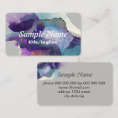 名刺テンプレート水彩抽象芸術 名刺 (正面/裏面)