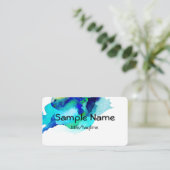 名刺テンプレート水彩抽象芸術 名刺 (スタンド正面)