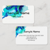 名刺テンプレート水彩抽象芸術 名刺 (正面/裏面)