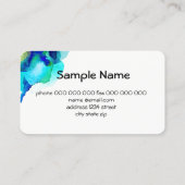 名刺テンプレート水彩抽象芸術 名刺 (裏面)