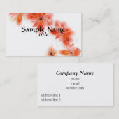 名刺テンプレート水彩花器 名刺 (正面/裏面)