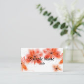 名刺テンプレート水彩花器 名刺 (スタンド正面)