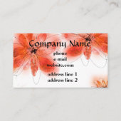 名刺テンプレート水彩花器 名刺 (裏面)