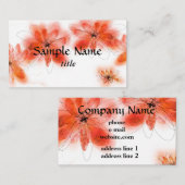 名刺テンプレート水彩花器 名刺 (正面/裏面)