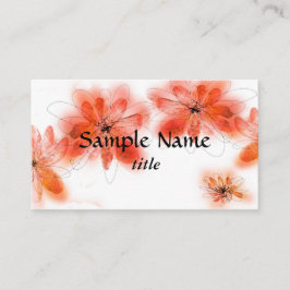 名刺テンプレート水彩花器 名刺