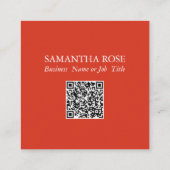 名刺テンプレート水彩赤トンボ スクエア名刺 (裏面)