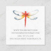 名刺テンプレート水彩赤トンボ スクエア名刺 (正面)