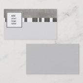 名刺テンプレート独自のロゴを灰色で追加 名刺 (正面/裏面)