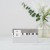 名刺テンプレート独自のロゴを灰色で追加 名刺 (スタンド正面)