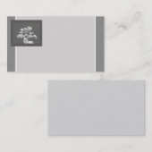 名刺テンプレート盆栽の灰色と白 名刺 (正面/裏面)