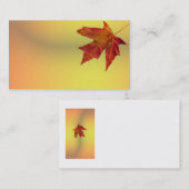 名刺テンプレート秋のメープルリーフ 名刺 (正面/裏面)