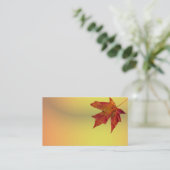 名刺テンプレート秋のメープルリーフ 名刺 (スタンド正面)