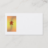 名刺テンプレート秋のメープルリーフ 名刺 (裏面)