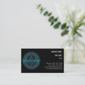 名刺テンプレート（サウンドライトブルー） 名刺 (スタンド正面)